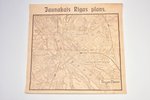 map, The newest plan of Riga, Latvia, Russia, beginning of 20th cent., 33.5 x 35.5 cm...