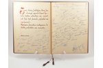 congratulations to LPSR People's Artist Anta Klints, with autographs of the theatre personnel, Latvi...