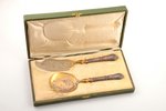 dessert serving set of 2 items, silver/metal, 2 items, 950 standard, total weight of items 234.40 g,...