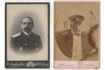 комплект фотографий, 2 шт., на картоне, № 78315      Севастополь — подполковник по Адмиралтейству со...