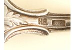 комплект, вилка, серебро, 12 шт., Herman Bank, 875 проба, 364 г, 20-30е годы 20го века, Рига, Латвия...