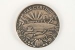 table medal, For diligence, Ministry of agriculture, silver, Latvia, 20-30ies of 20th cent., 40 x 5...