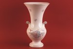 vase, Pink porcelain mass, porcelain, M.S. Kuznetsov manufactory, Riga (Latvia), 1937, 29 cm...