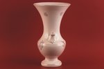 vase, Pink porcelain mass, porcelain, M.S. Kuznetsov manufactory, Riga (Latvia), 1937, 29 cm...