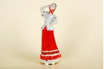 figurine, Russian young woman, porcelain, USSR, LFZ - Lomonosov porcelain factory, molder - S.B. Vel...