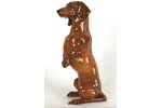 figurine, Dachshund, porcelain, Germany, Rosenthal, the 50ies of 20th cent., 13.5 cm...