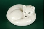 figurine, Polar fox, porcelain, USSR, LFZ - Lomonosov porcelain factory, molder - B.Y. Vorobyev, the...