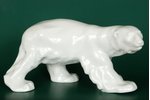 figurine, White Bear, porcelain, USSR, LFZ - Lomonosov porcelain factory, molder - A. Tamus, the 40i...