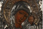 Kazan Mother of God, board, silver, Russia, the 18th cent., 32 x 27 cm...