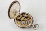 карманные часы, "Prophete", серебро, 84, 875 проба, 22.3 г, диаметр - 3 см, на ходу...