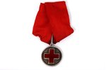 медаль, Красный крест, русско-японская война 1904-1905, серебро, Российская Империя, 1905 г....