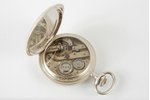 карманные часы, "Brenet", серебро, 84, 875 проба, 137.7 г, диаметр - 5.5 см, на ходу...