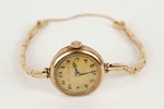 wristwatch, "Borel Fils & Cie", women's, France, the beginning of the 20th cent., gold, 585 standart...