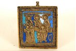 бронза, 3-цветная эмаль, Российская империя, 19-й век, 6 x 5 см...