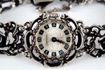 wristwatch, Preciosa (Haurex), Itālija, the 20-30ties of 20th cent., silver, 835 standart...