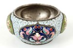 saltcellar, silver, Grachovy, 88 standard, 95.20 g, the beginning of the 20th cent., Russia, enamels...