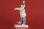 figurine, Clown Vyatkin with a dog Manyunya, porcelain, USSR, LZFI - Leningrad porcelain manufacture...