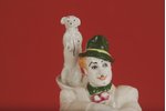 statuete, Klauns Vjatkins ar suni Maņuņu, porcelāns, PSRS, LZFI - Ļeņingradas porcelāna izstradājumu...