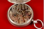 pocket watch, "Paul Buhre", "For excellent shooting", Russia, the 19th cent., silver, 84 standart, o...