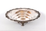 fruit dish, silver, 875 standard, 295 g, the 20-30ties of 20th cent., Latvia...
