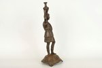 statuete, Antīkais jaunietis, čuguns, 34 cm, svars ~1640 g., Vācija, Cimmermans (Hanau), 19. gs....
