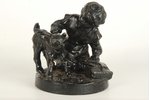 figurine, Boy with a kid, Sverdlovsk foundry iron fatory, cast iron, 9.5 cm, USSR, the 50ies of 20th...
