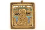 Николай чудотворец, бронза, 5-цветная эмаль, начало 20-го века, 6 x 5.5 см...