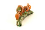 figurine, Fox and kolobok, faience, USSR, the 50ies of 20th cent....