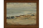 Antonovs Sergejs (1884-1956), Mellužu pludmale, ~1959 g., audekls, kartons, eļļa, 48 x 61.5 cm...