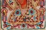 Божией Матери, огневидная, оклад из бисера, Ветка, доска, Российская империя, 19-й век, 17.5 x 15 см...