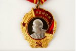 order, Order of Lenin, № 303283, with certificate, gold, USSR, 1957...