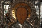 Sv.Nikolajs-Brīnumdarītājs, dēlis, sudrabs, Krievijas impērija, 19. gs., 30 x 20 cm...
