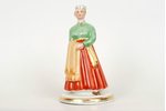 figurine, Woman in national suit, porcelain, Riga (Latvia), J.K.Jessen manufactory, the 40ies of 20t...