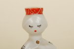 statuete, Meitene no ansambļa ar bungām, porcelāns, Rīga (Latvija), PSRS, Rīgas porcelāna rūpnīca, m...