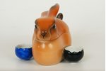 figurine, Mustard-pot "Hare", porcelain, Riga (Latvia), M.S. Kuznetsov manufactory, the 30ties of 20...