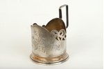 tea glass-holder, silver, Tallinn, 875 standard, 112.2 g, the 60-80ies of 20th cent., Estonia, USSR...