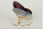figurine, Blue butterfly, porcelain, Riga (Latvia), USSR, Riga porcelain factory, the 50ies of 20th...