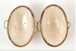 Sea-shell, mother-of-pearl, 15.8 g., the size of the ring 2.5 x 4.5, the beginning of the 20th cent....