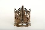 tea glass-holder, silver, Moscow artel jewellery factory, 5th artel, 875 standard, 91.5 g, 1955, Mos...