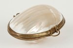 Sea-shell, mother-of-pearl, 15.8 g., the size of the ring 2.5 x 4.5, the beginning of the 20th cent....