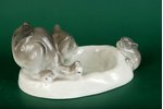 figurine, A cat and a mouse, porcelain, Riga (Latvia), M.S. Kuznetsov manufactory, the 30ties of 20t...