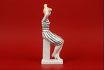 statuete, Sēdošā meitene, porcelāns, PSRS, LFZ - Lomonosova porcelāna rūpnīca, modeļa autors - Galin...