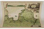 карта, Ладожский канал, 1730 г., 54 x 64 см...
