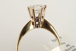 gold, 585 standard, 4.10 g., the size of the ring ~16.5, diamonds, 1.34 ct, ~VVS2, colourless, propo...