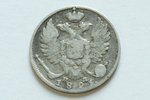 10 копеек, 1821 г., ПД, СПБ, Российская империя, 2 г, д = 18 мм...