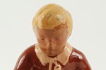statuete, Zēns ar ķirbi, keramika, Lietuva, PSRS, Kaunas kombināts "Daile", 20 gs. 60tie gadi, 15 cm...