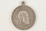 медаль, Александр III, Российская Империя, 1894 г., 33 x 28 мм...