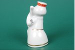 figurine, Girl from a troupe with contrabass, porcelain, Riga (Latvia), USSR, Riga porcelain factory...