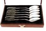 spoon, silver, set of 6. pcs, 84 standard, 169 g, the beginning of the 20th cent., Moscow, Russia...