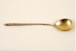 spoon, silver, 84 standard, 15.4 g, the 2nd half of the 19th cent., Moscow, Russia...